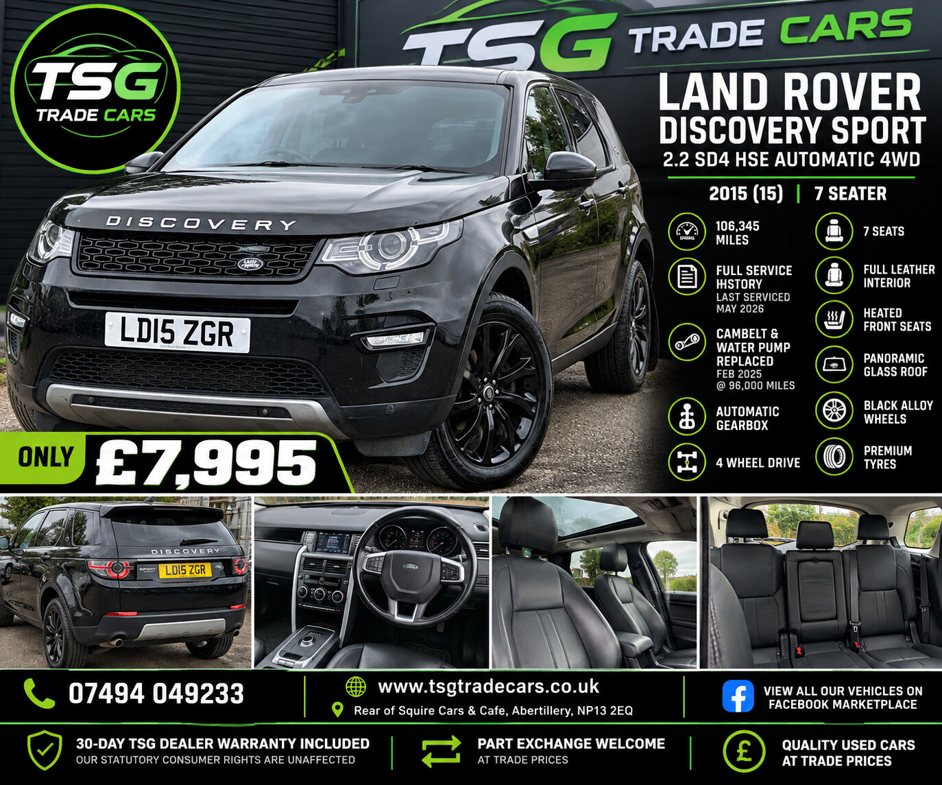 2015 Land Rover Discovery Sport 2.2 SD4 HSE SUV 5dr Diesel Auto 4WD Euro 5 (s/s) (190 ps) for sale at TSG Trade Cars